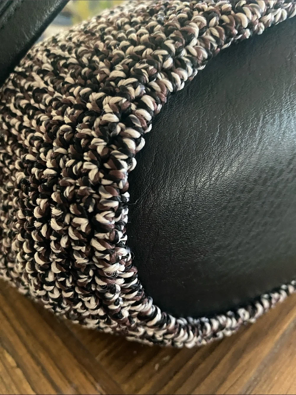 The Sak Crochet Hobo bag w/ leather strap Silver Hardware & Zippered Pocket
